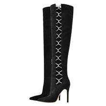 Load image into Gallery viewer, Rhinestone Chain Over The Knee Long Boots