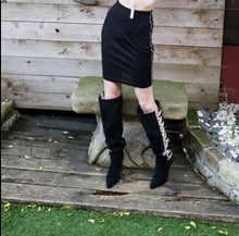 Load image into Gallery viewer, Rhinestone Chain Over The Knee Long Boots