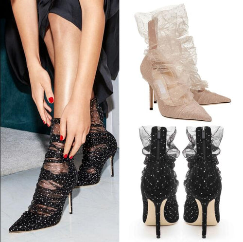 Crystal Lace Party Pumps